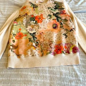 TORY BURCH
Floral Print Crew Neck Sweater
Size: M